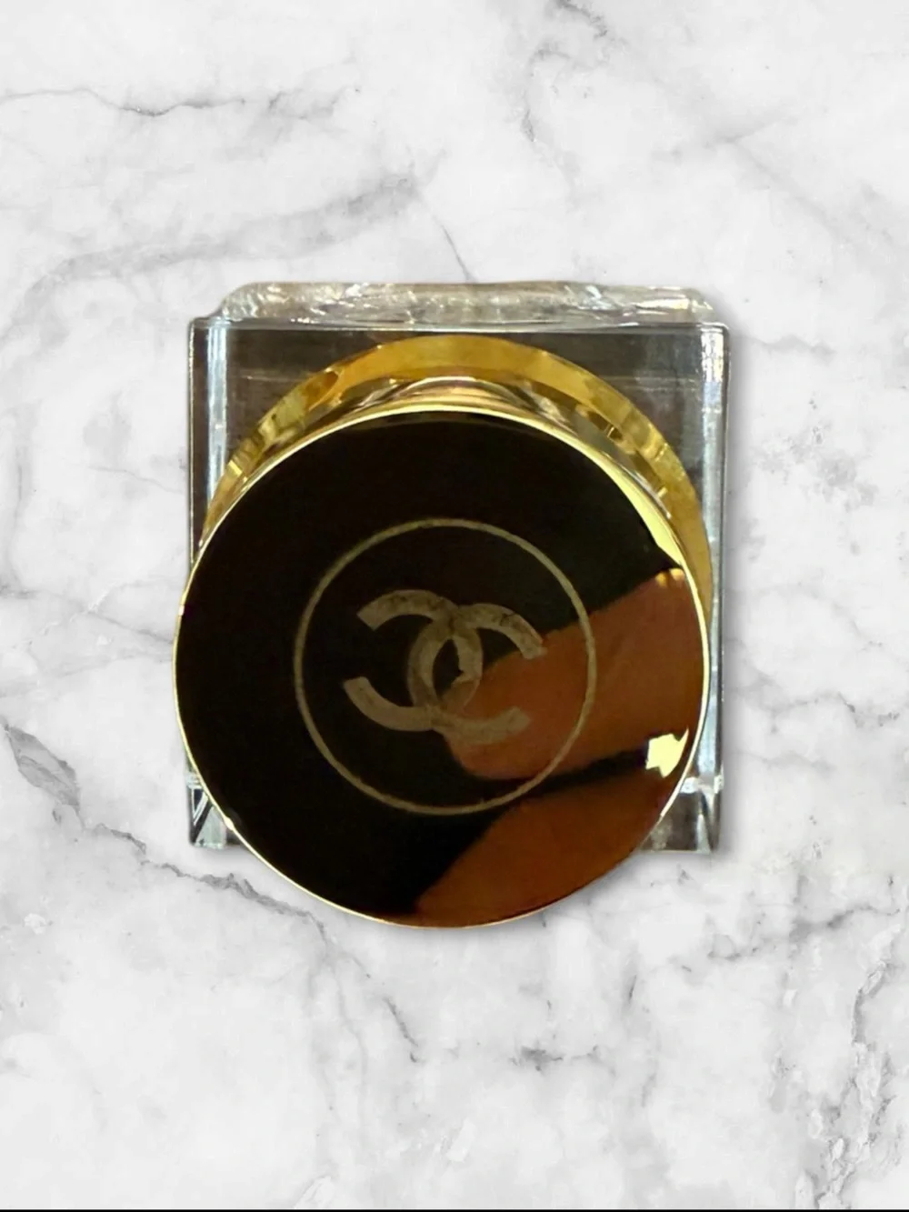 CHANEL Gold and Clear Glass Hand, Hair & Beard Balm